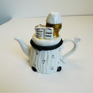 Tea And Book Lamp Teapot Trinket Box
